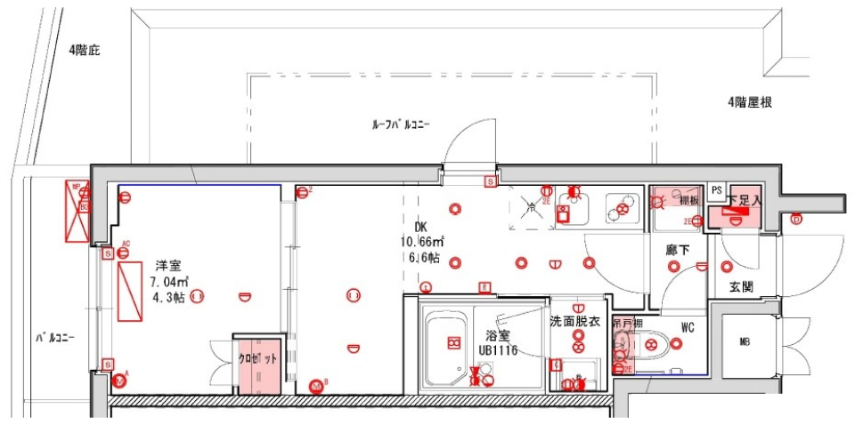 （仮称）品川大井町レジデンス 503号室［新築・最上階］の間取り図