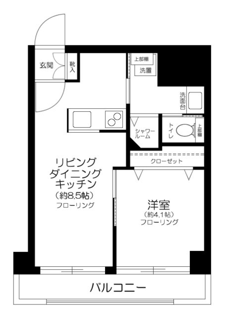 目覚めは太陽の光を浴びての間取り図