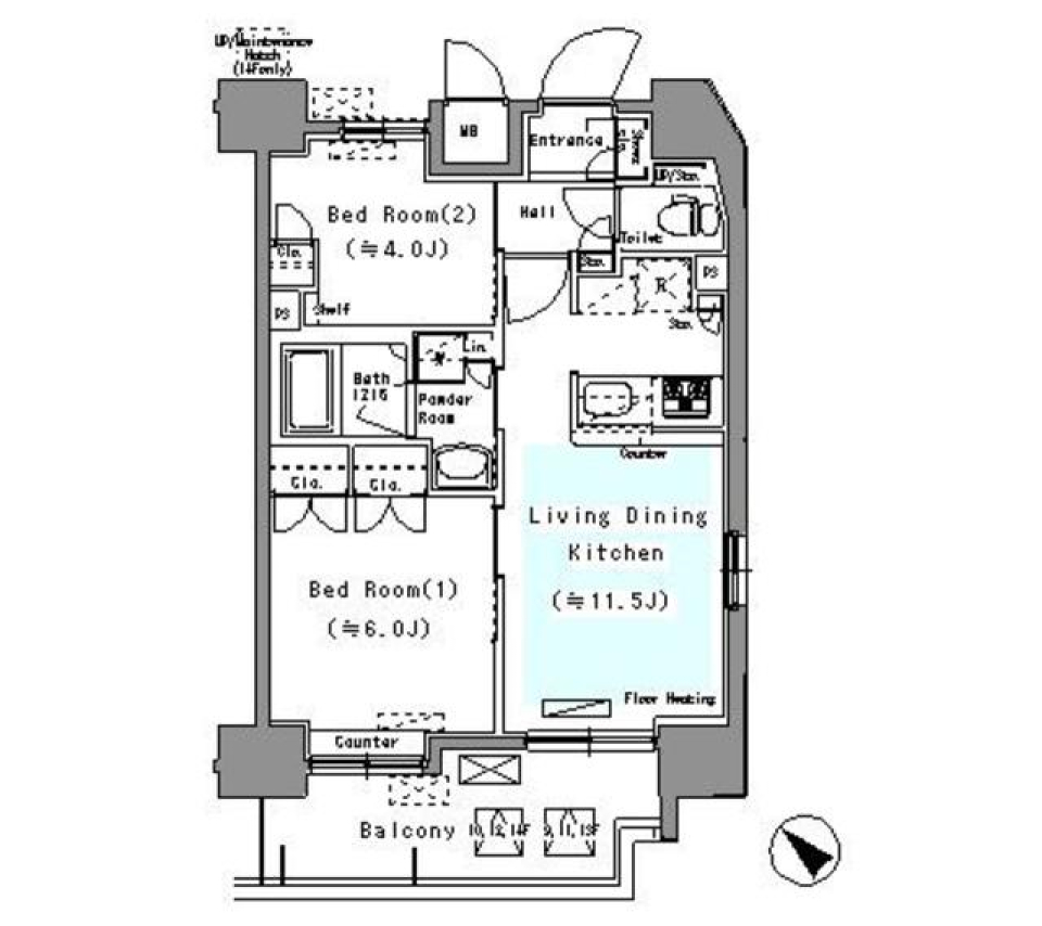 ストライプの空間を探してみての間取り図