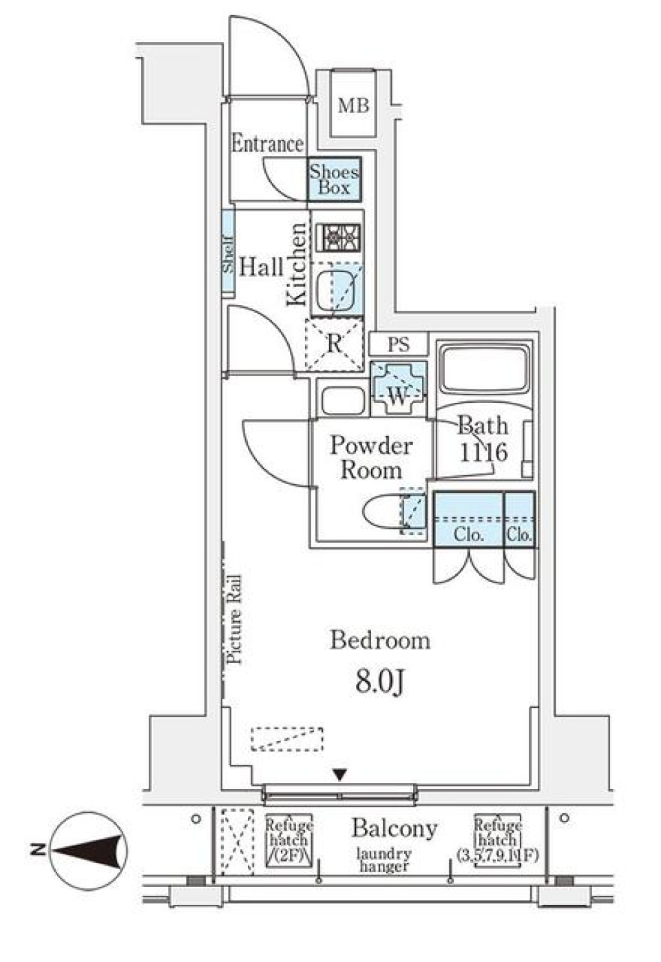 Brooklyn Tasteな個性的な住まいの間取り図