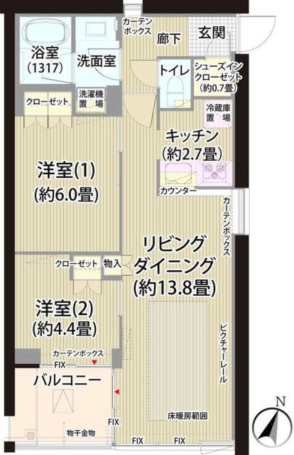 ちょっとしたジムもあるんです［ペット可］の間取り図