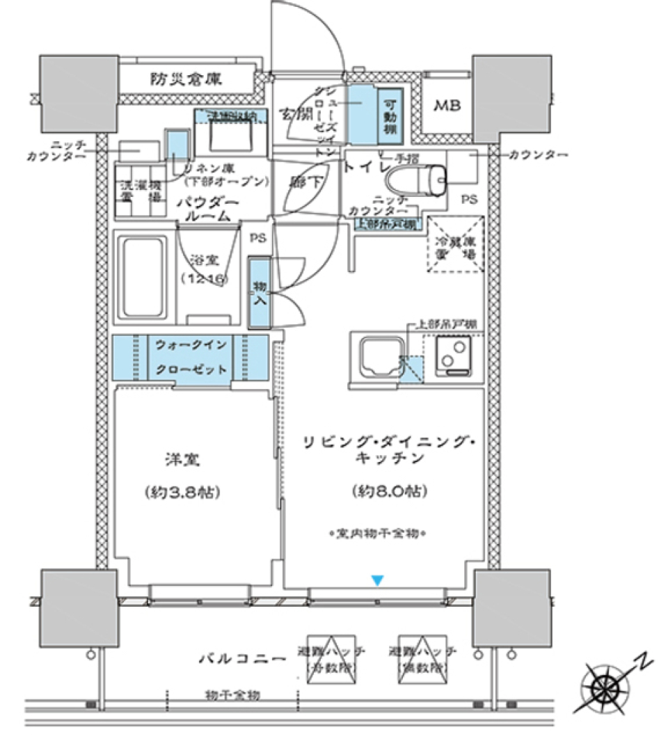 プレミスト板橋 703号室 ［ペット可］の間取り図