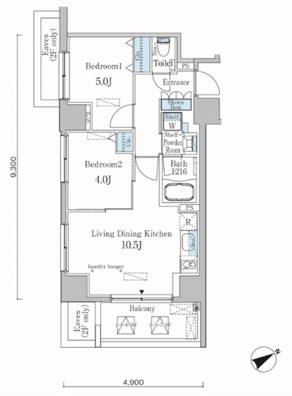 カーサスプレンディッド恵比寿１丁目ＡＮＮＥＸ 302号室の間取り図
