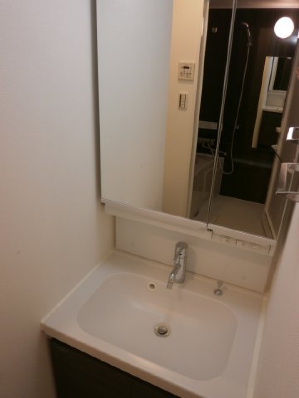 洗面台とトイレは同じ空間にあります。
