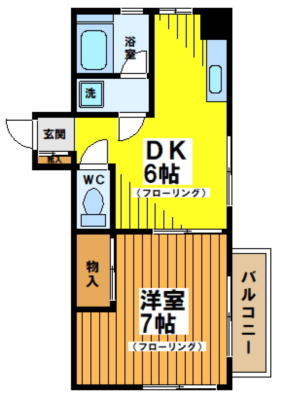 渋谷区に佇む6階建ての最上階、明るく開放的な生活をお届けの間取り図