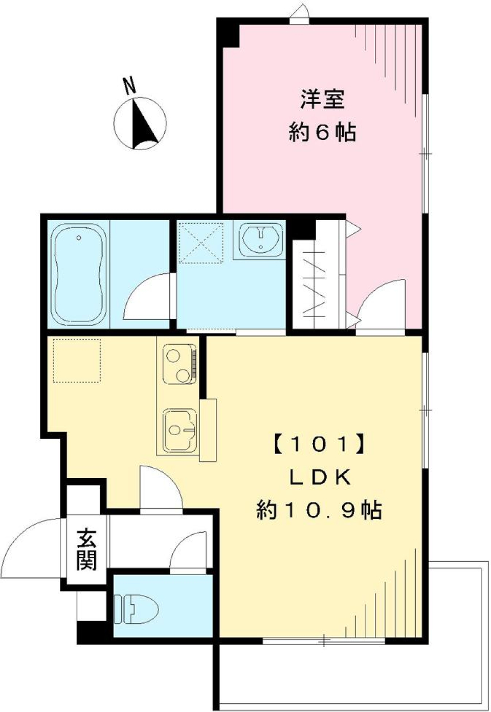 日差しと白さのベストタッグの間取り図