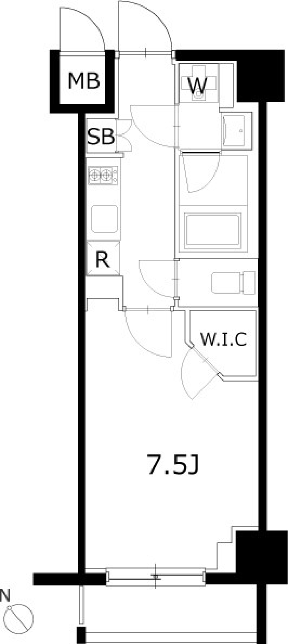 ケーディーエックスレジデンス豊洲　８１１号室の間取り図