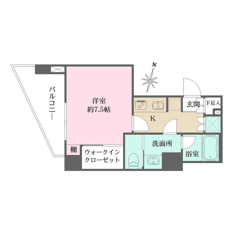 アミーゴと共に暮らす［ペット可］の間取り図