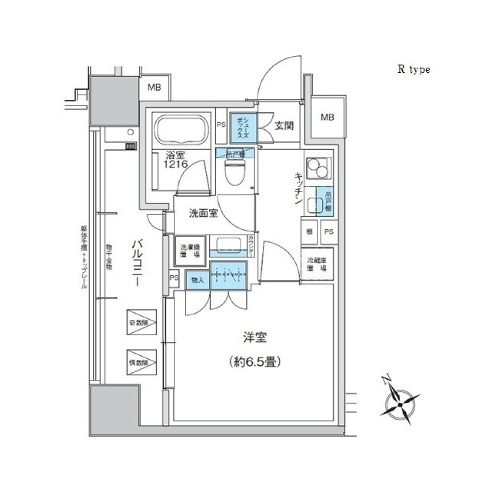 ザ・パークハウス浅草橋タワーレジデンス　610号室［ペット可］の間取り図