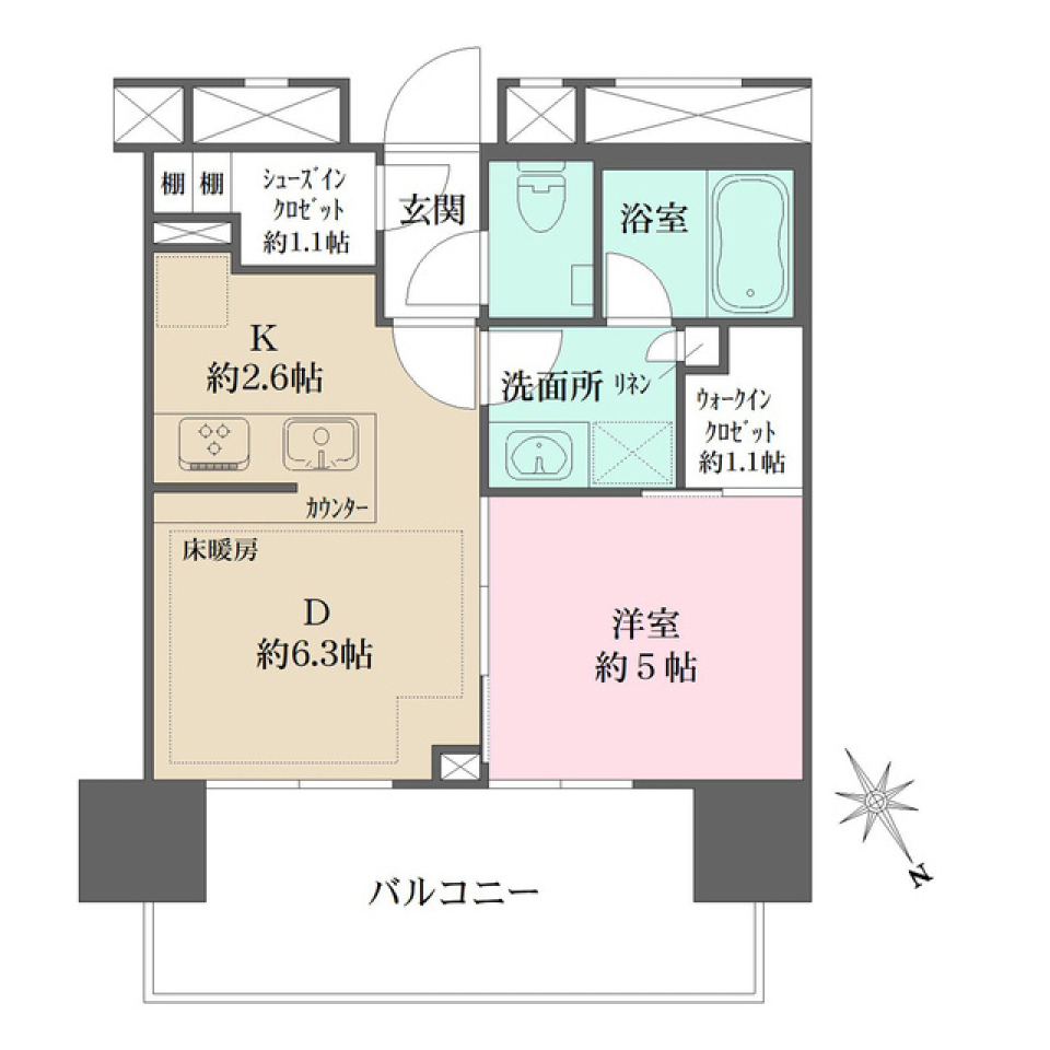 ザ・パークハウス渋谷美竹の間取り図