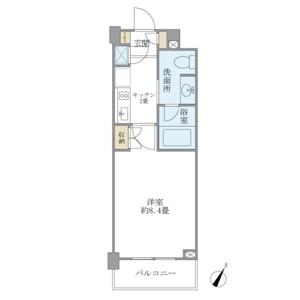 一人暮らしの味方！コンビニに囲まれた部屋！の間取り図
