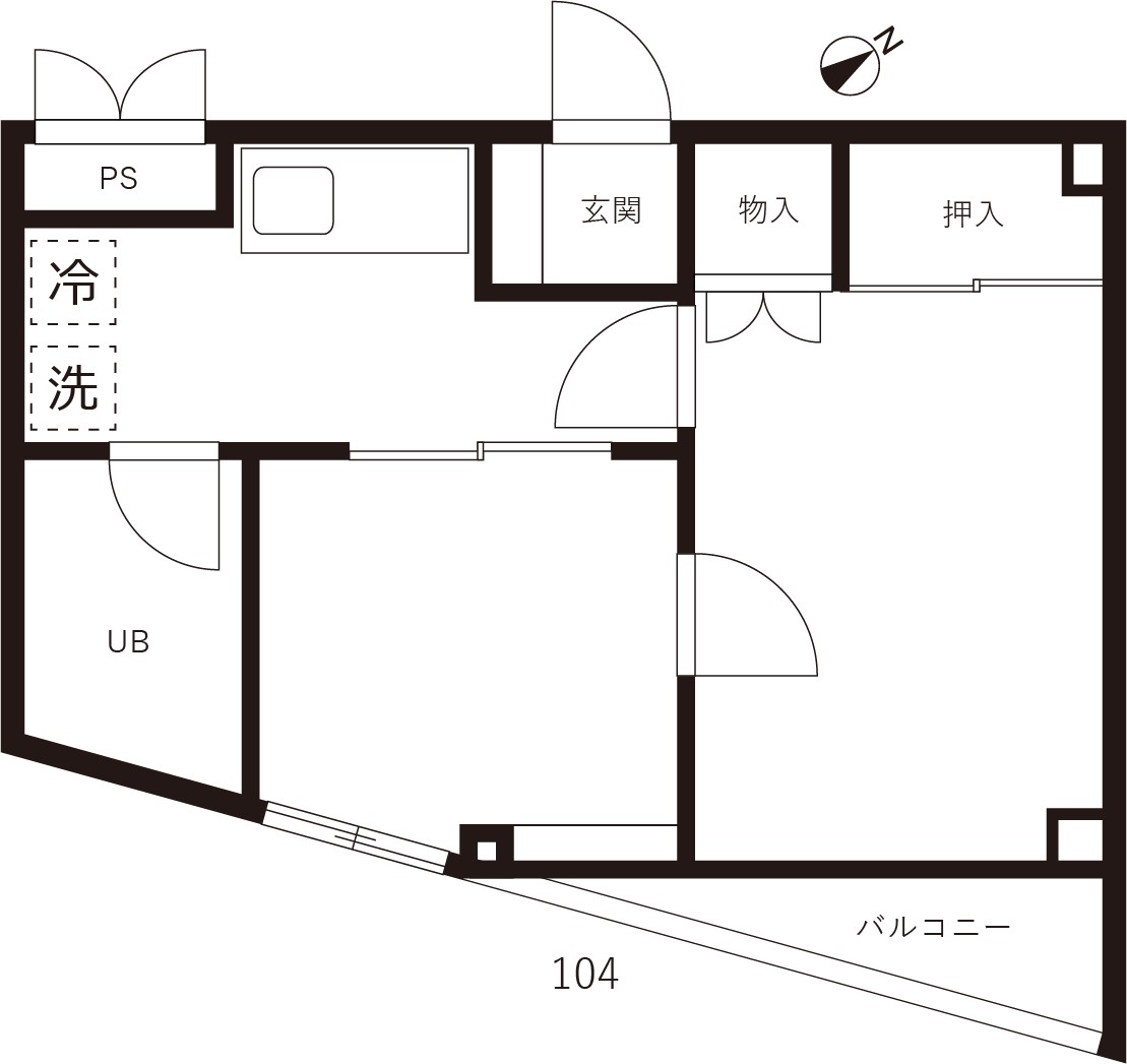 2Kの間取り