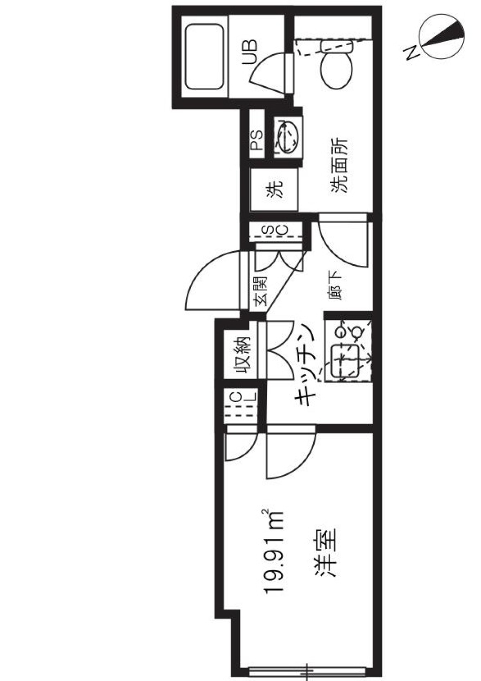 ルーデンス常盤台Ⅳ　101号室［新築］の間取り図