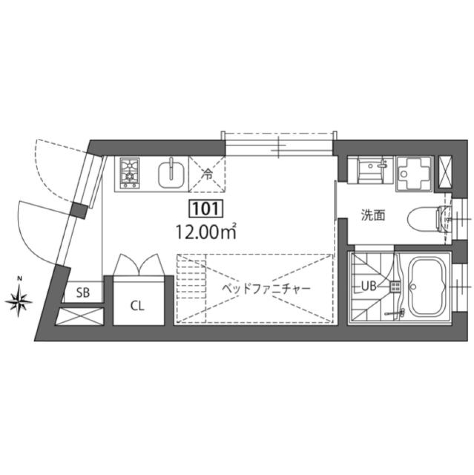ここは大人の子供部屋の間取り図
