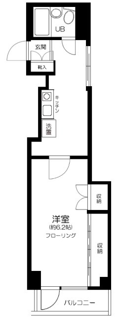 1Kの間取りです。