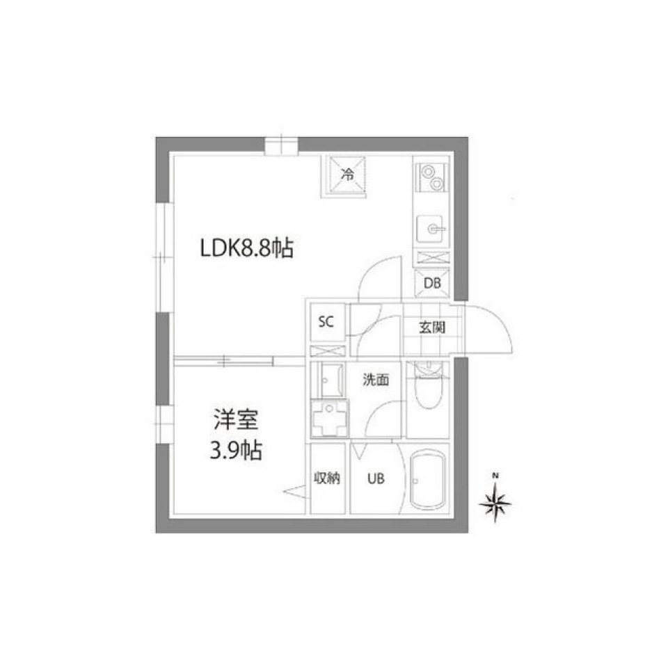 白いけど白すぎないこのバランスの間取り図
