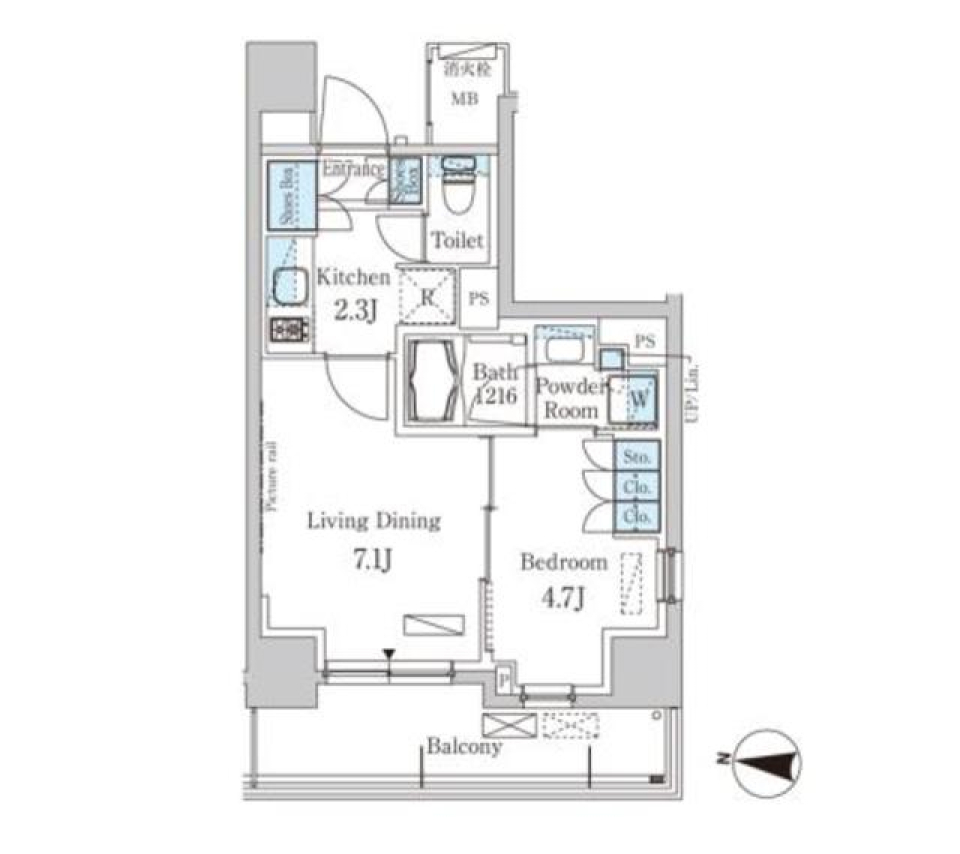 東高円寺で相棒と暮らす［ペット可］の間取り図