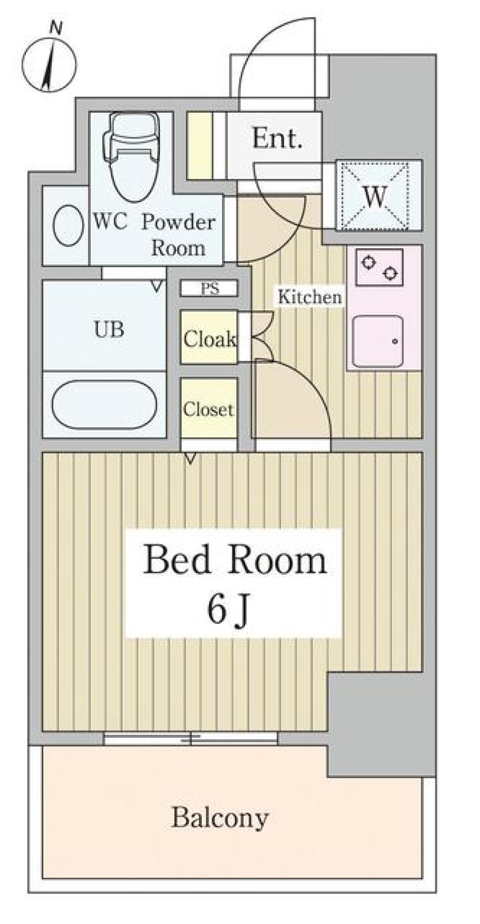 バルコニーからのぽかぽか陽気に誘われての間取り図