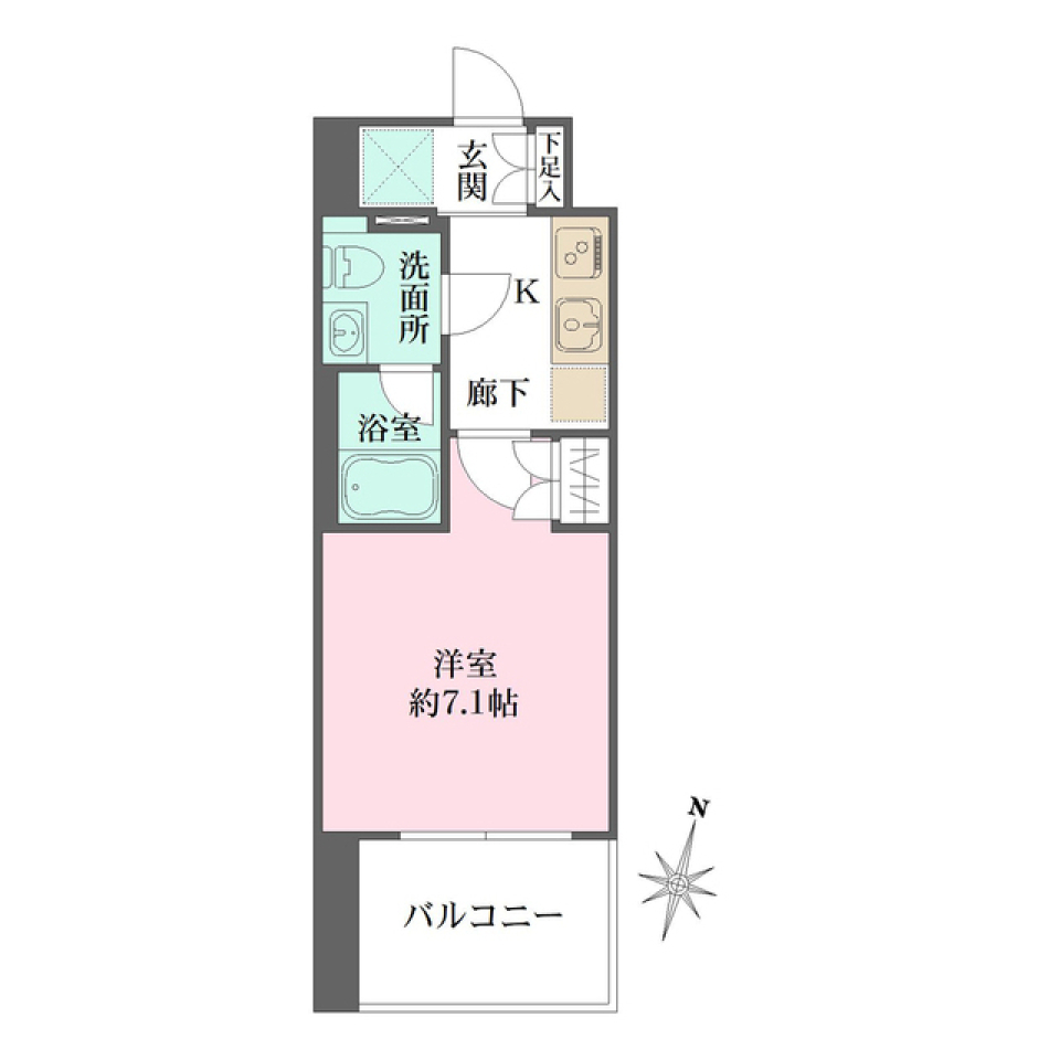 ベルフェリーク横濱山下町　303号室の間取り図