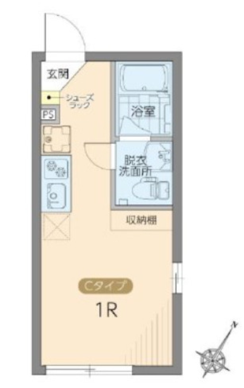 そのままの質感を活かして［ペット可］の間取り図