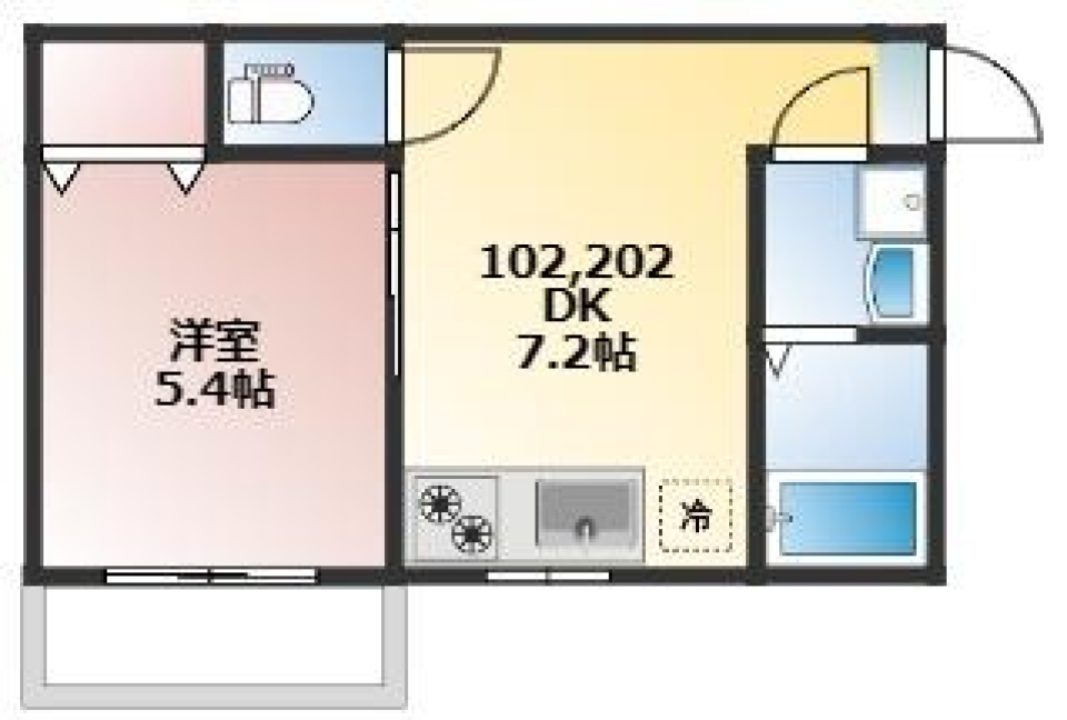 ヘラハウス　202号室の間取り図