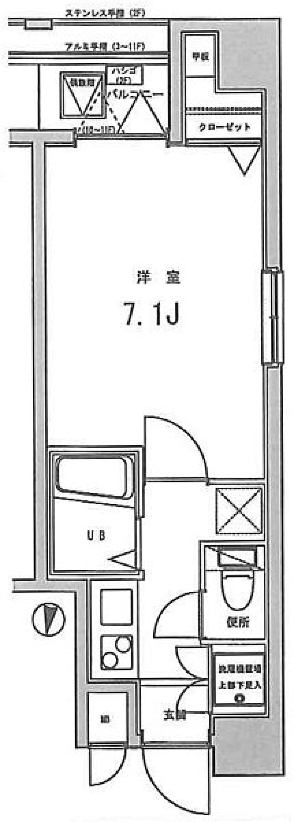 ルリオン両国　601号室［ペット可］の間取り図