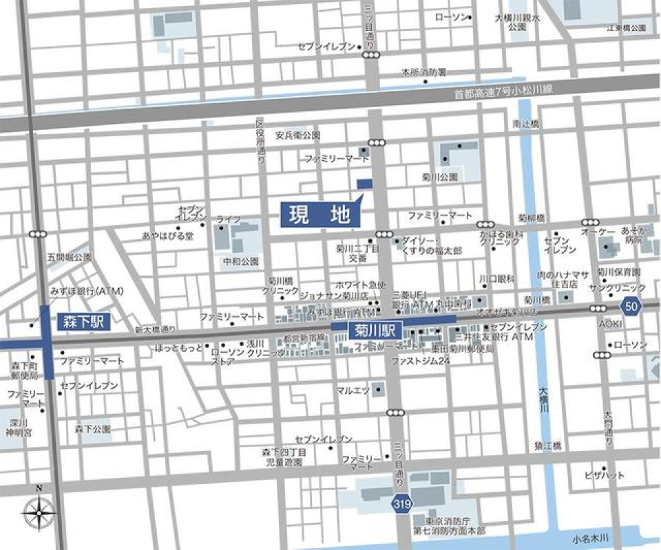 駅だけではなく病院やコンビニがあり便利です