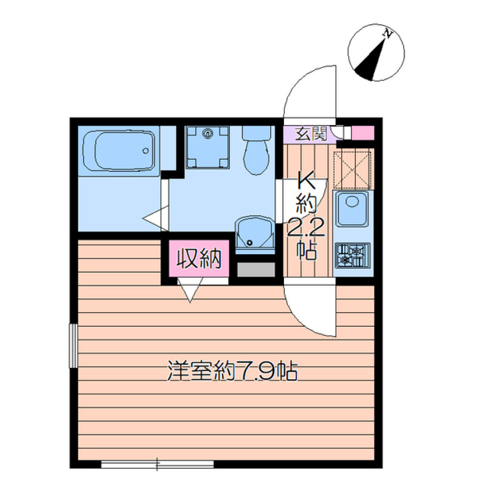 フラット宮本町　401［新築］の間取り図