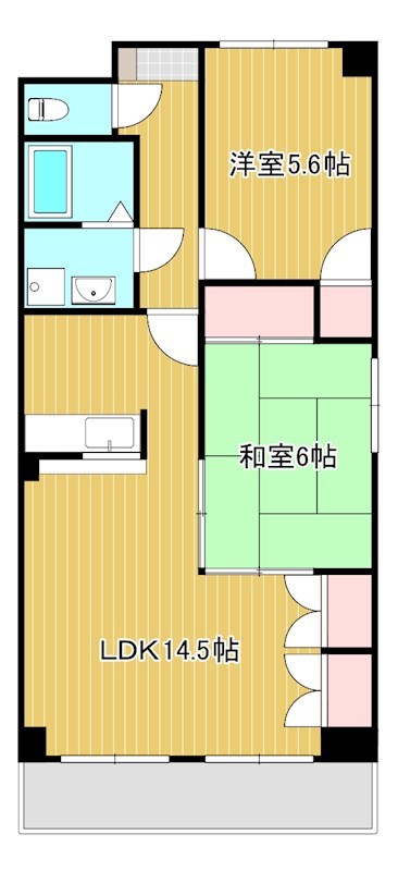 2LDKの間取り