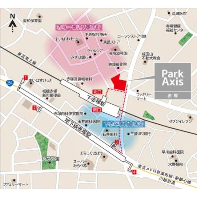 周辺地図です。
マンション周辺にはドラッグストアや、コンビニがあり、手軽に買い物が出来ます。