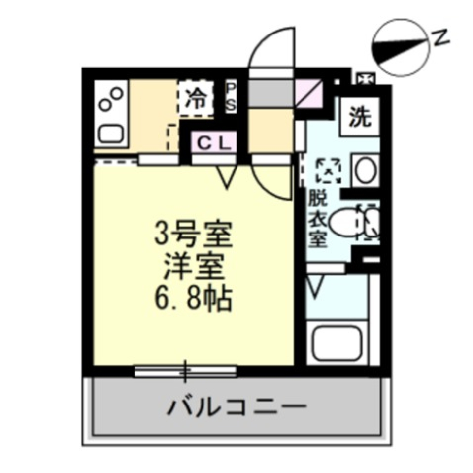 T＆Fレジデンス12　103号室の間取り図