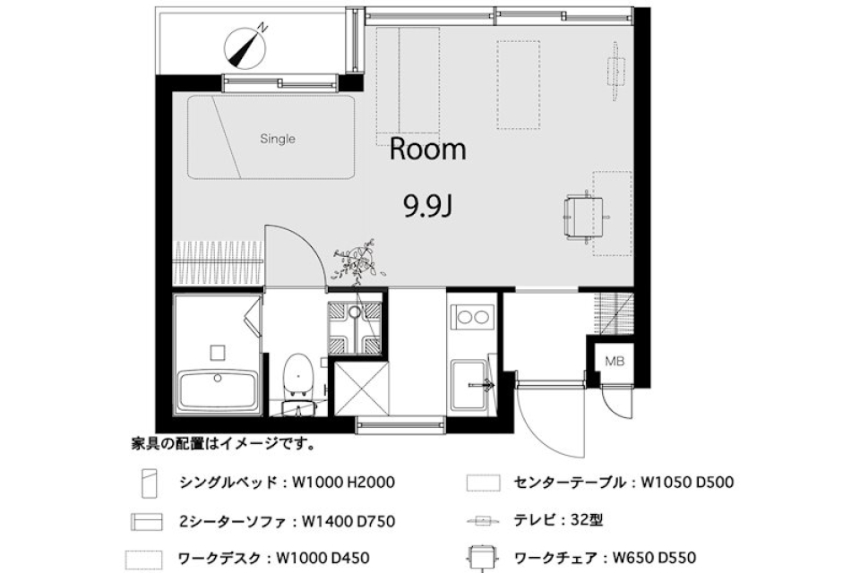 ヨーロピアンなディティールにこだわるの間取り図