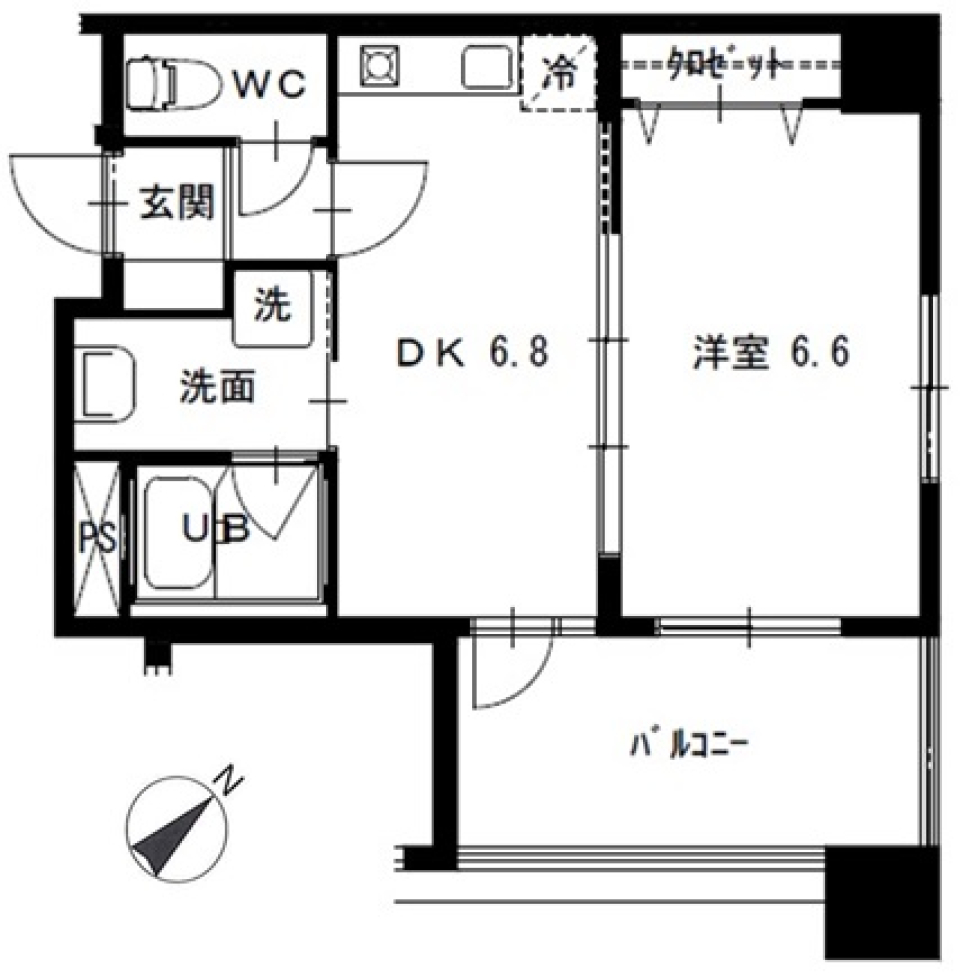 ユリカロゼ西新井駅前　601号室［ペット可］の間取り図