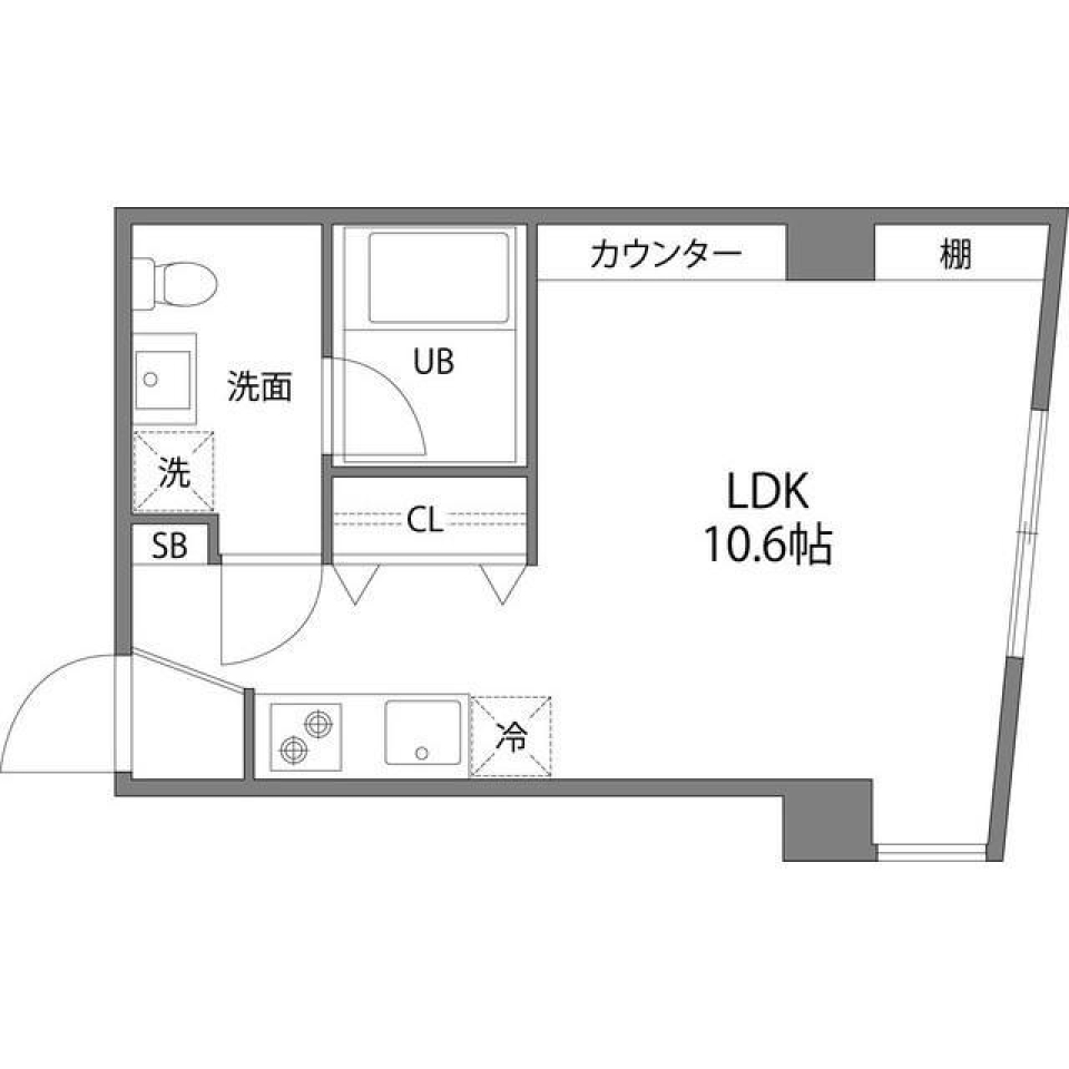 リモートワークをするならぜひこのお部屋での間取り図