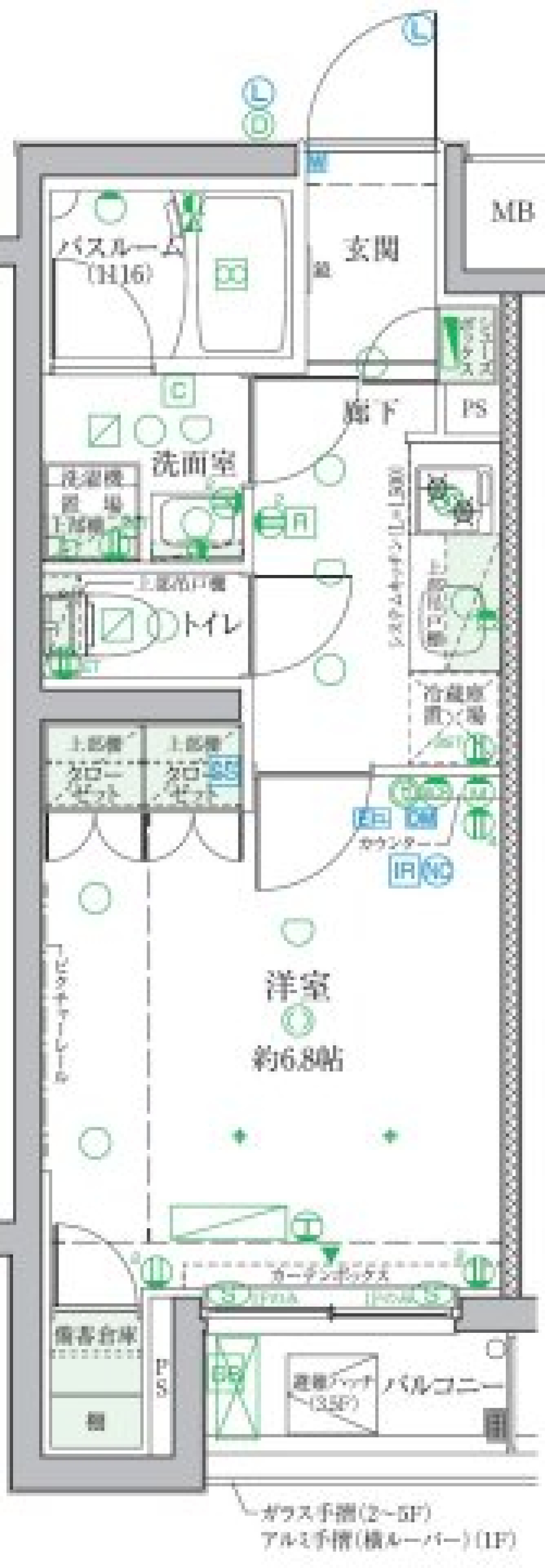 クレヴィスタ祖師ヶ谷大蔵　102号室［ペット可］の間取り図