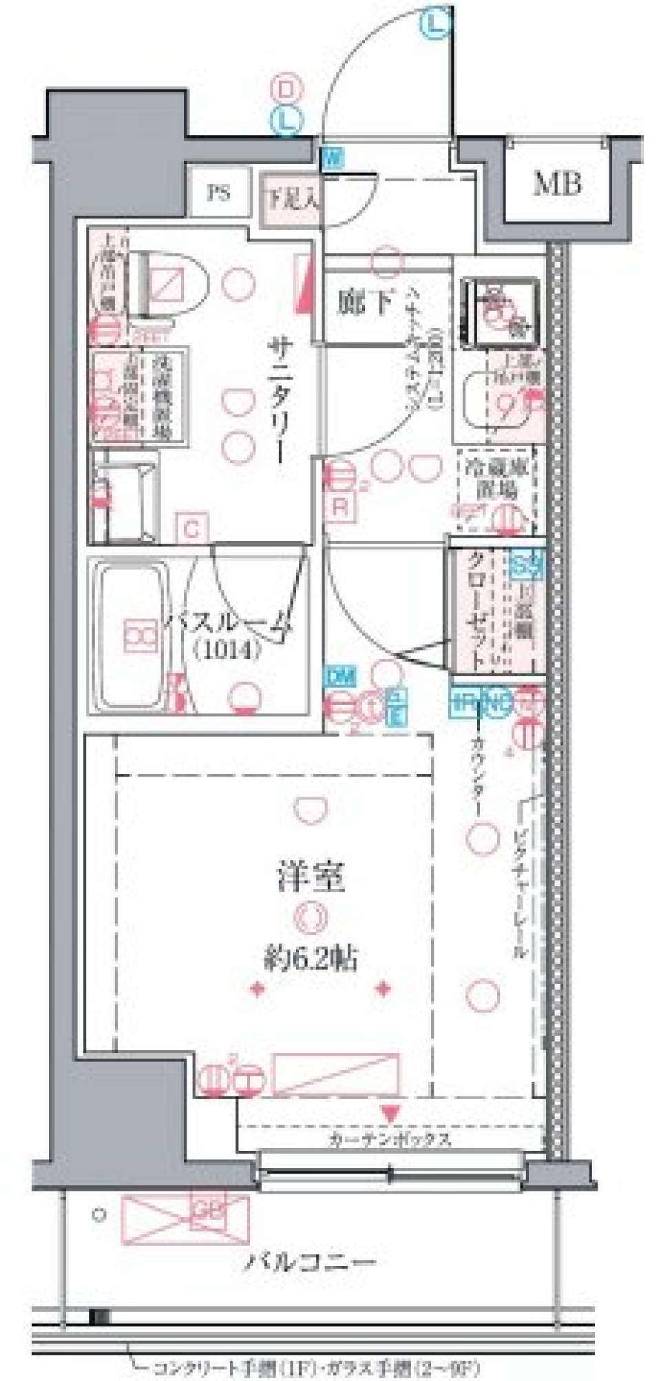 クレヴィスタ綾瀬　310号室［ペット可］の間取り図