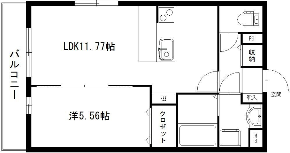 あたたかみのあるふたり暮らしにの間取り図