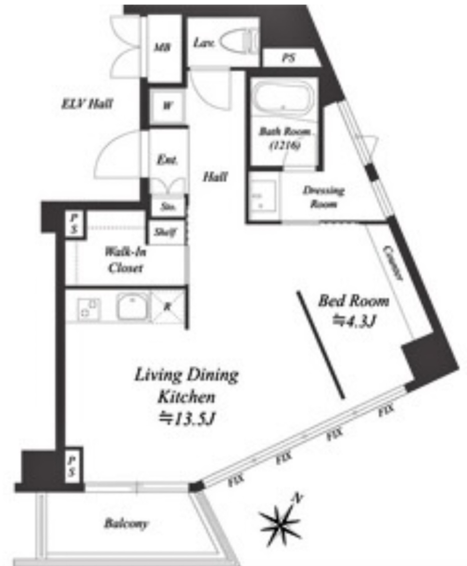 大人デザインin六本木の間取り図