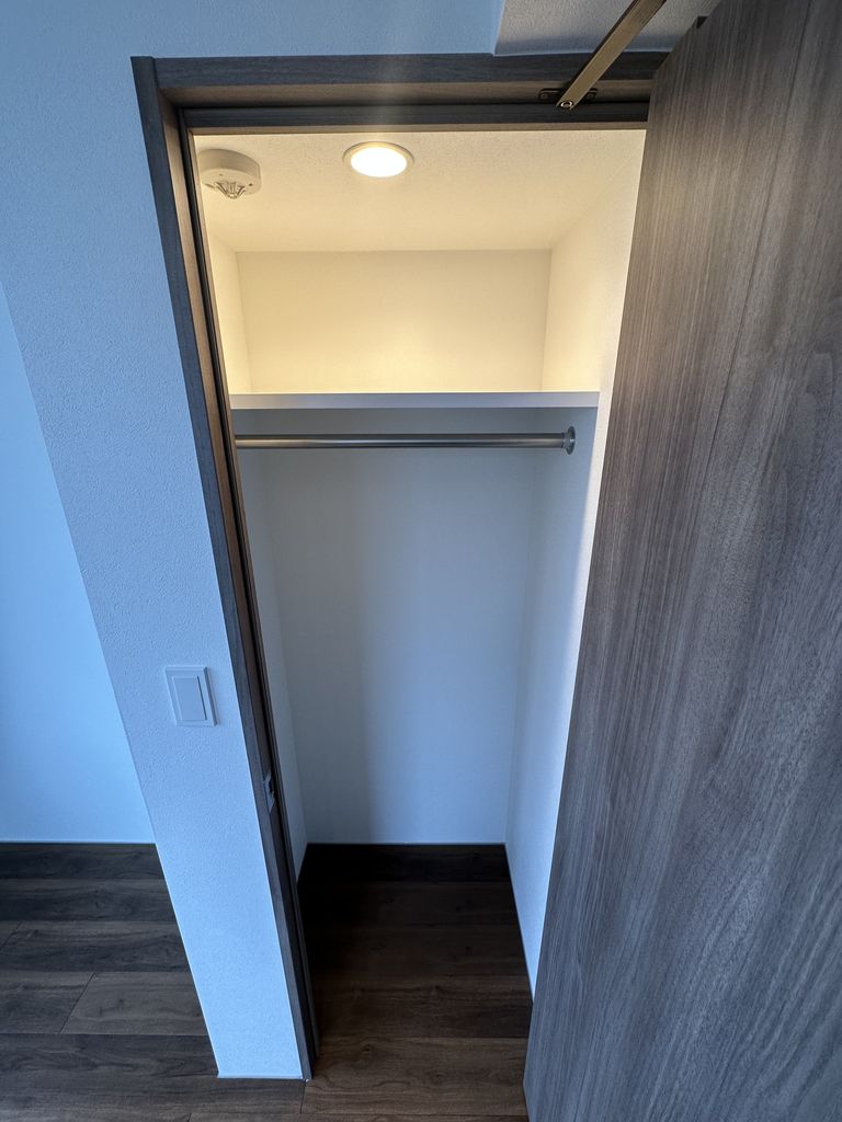 少し奥行きのあるWICです。キャリーケースなどの大きな荷物も収納できそうです。