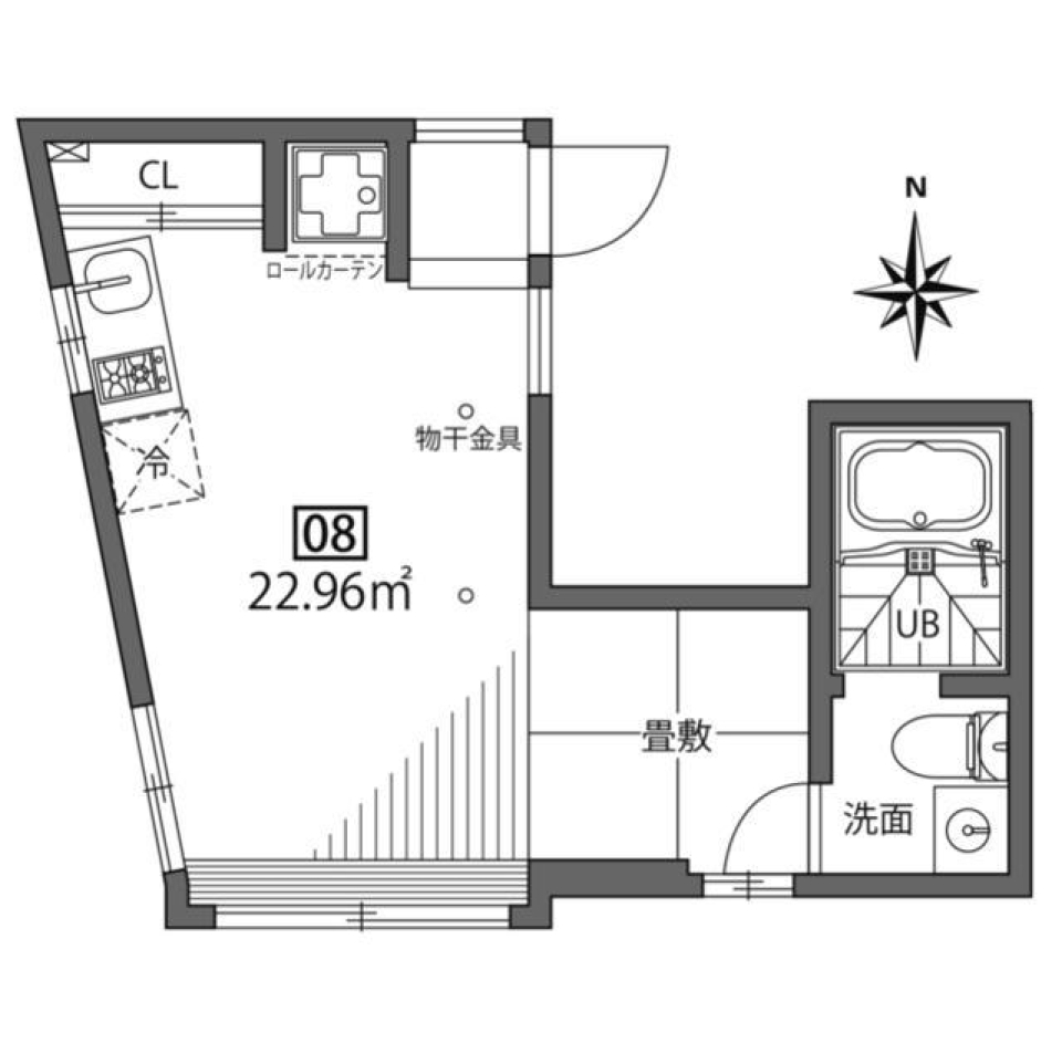 誘惑に負けてお昼寝タイムの間取り図