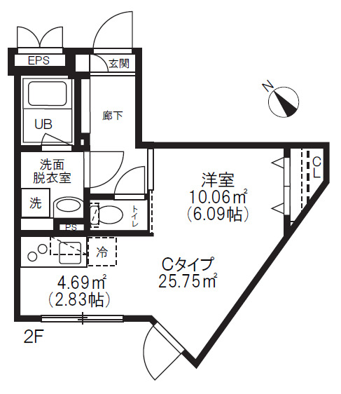 台形っぽい間取りです