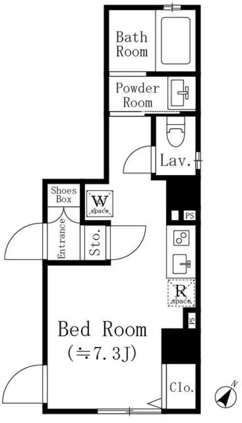 ＮＩＳＳＩＮ　ＶＩＬＬＡ　ＯＴＳＵＫＡ　101号室の間取り図