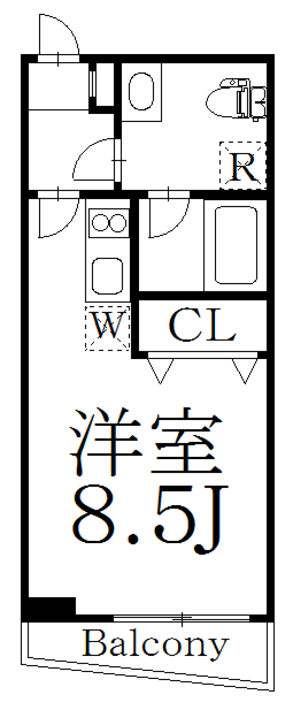 VERT COURT HIGASHIYAMA　502号室の間取り図