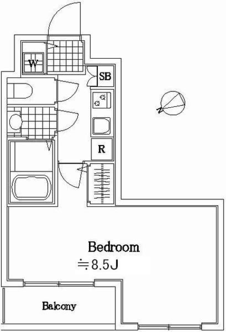 エルミタージュ豪徳寺　305号室の間取り図