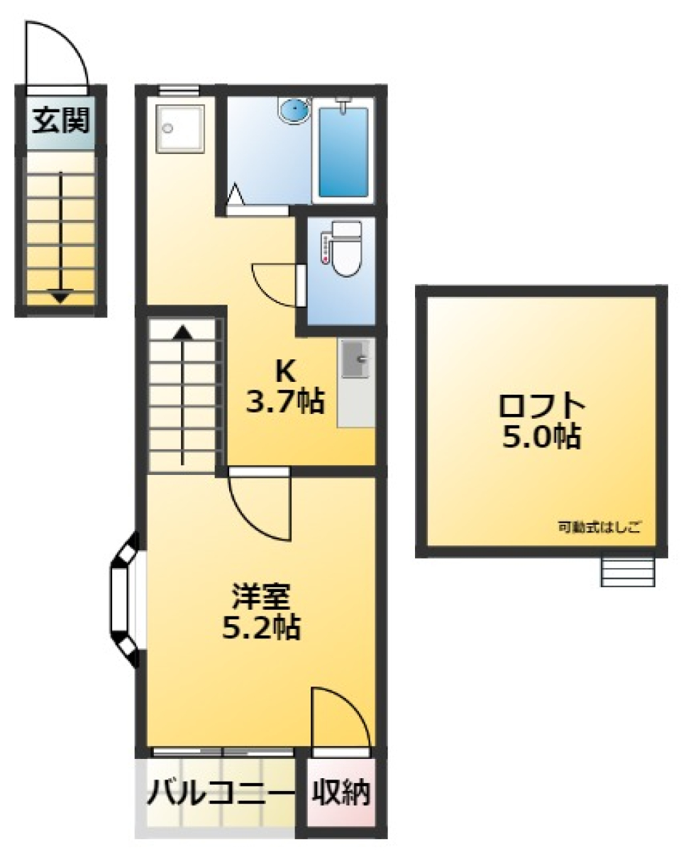 グリーンライズ神楽坂　206号室の間取り図