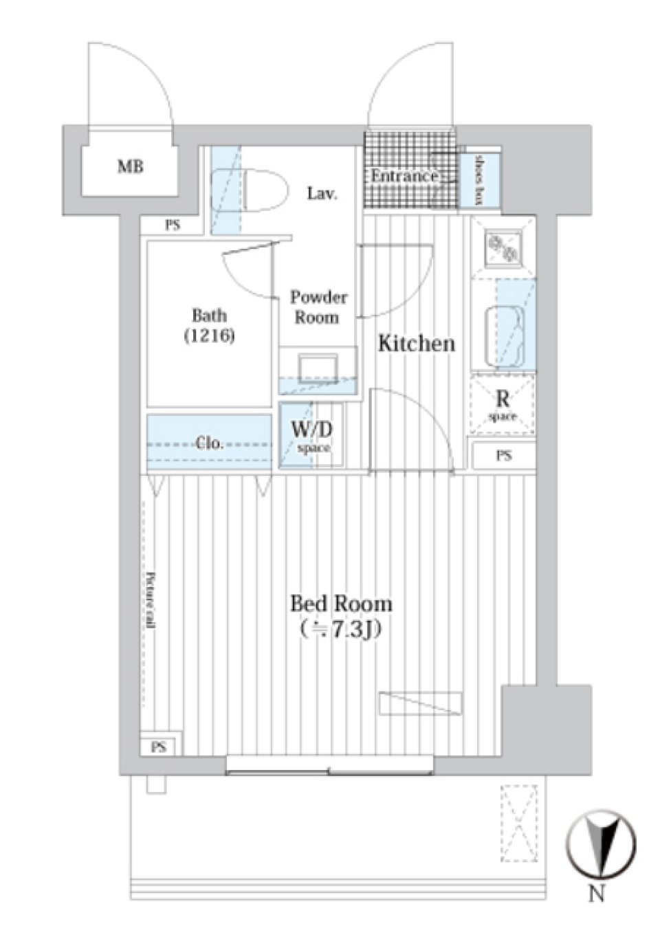 Ｌ・ＢＡＳＥ押上Ｓｏｕｔｈ　604号室の間取り図