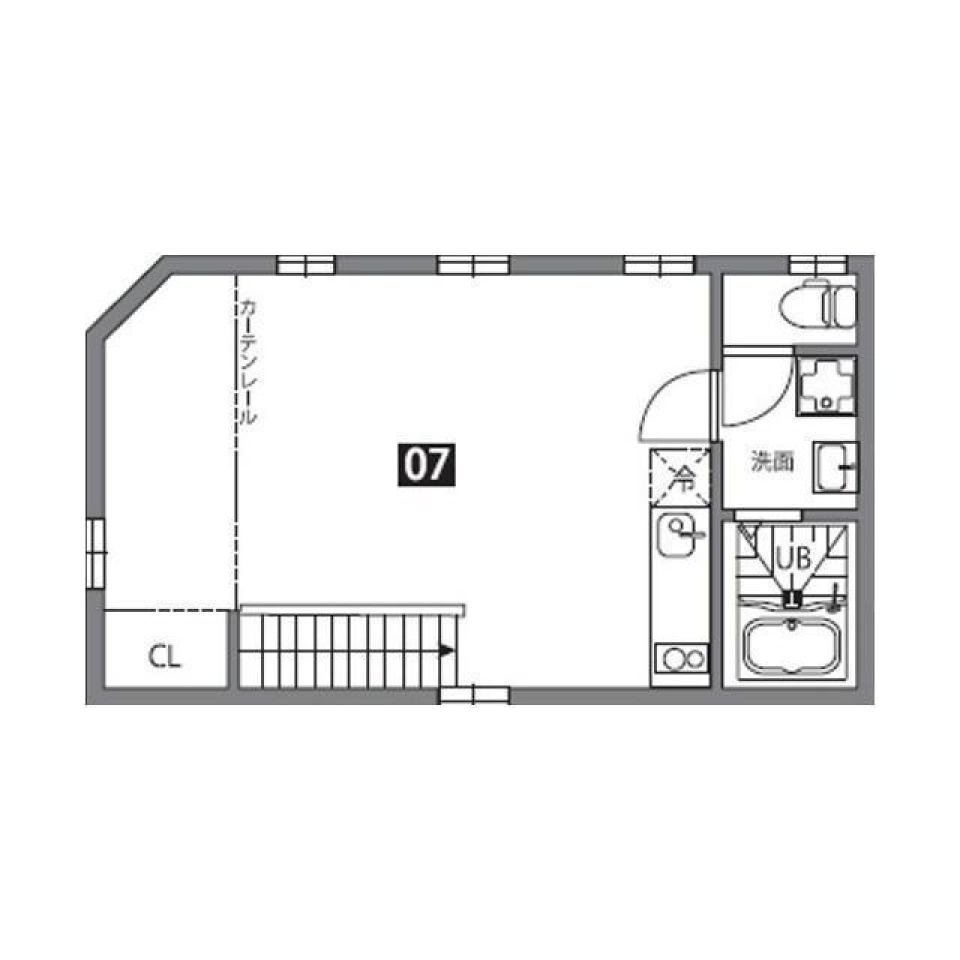 カラスヤマテラスS　07号室の間取り図