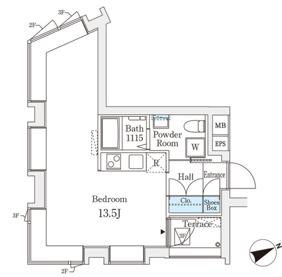 コージーコート四谷坂町　202号室［新築］の間取り図