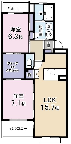 2人暮らしにぴったりな２LDK