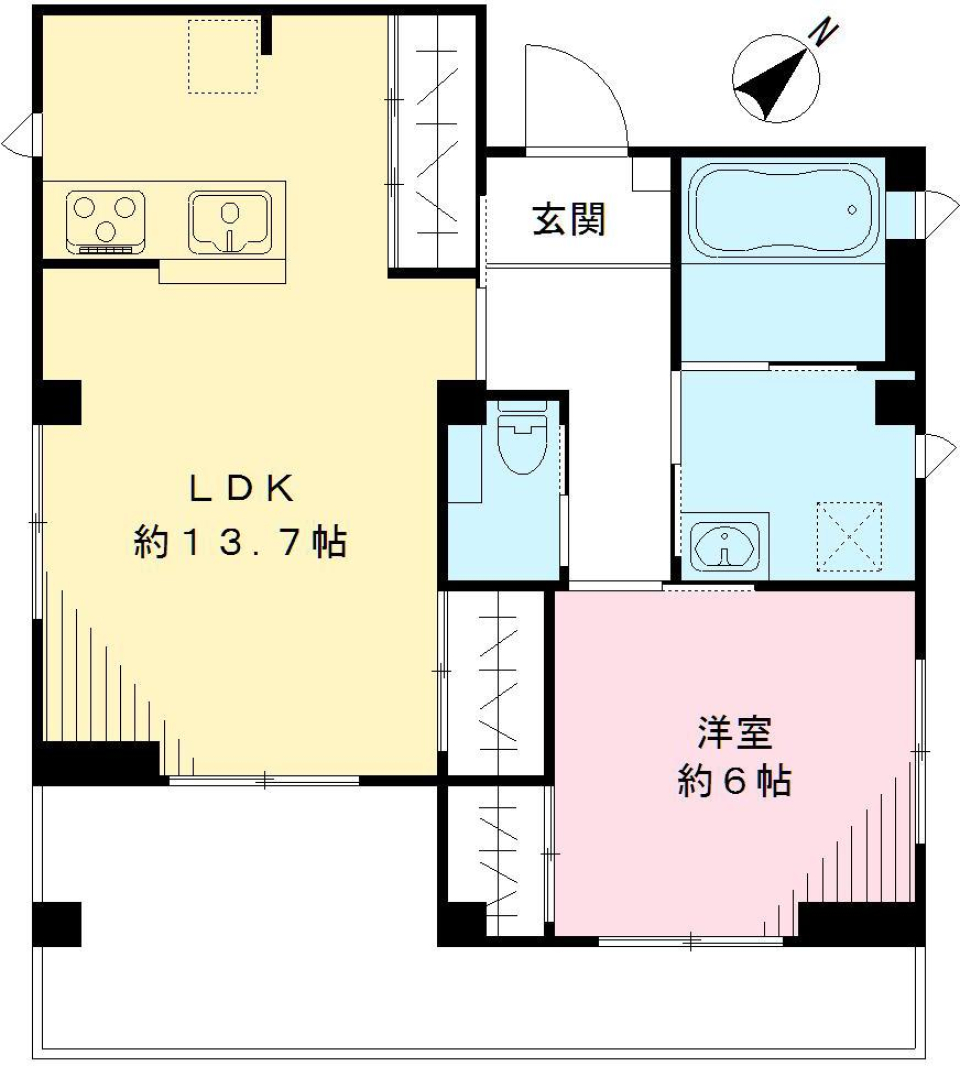 本駒込ウエスト　301号室の間取り図